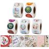 Coated Stickers Rabbit and Egg Pattern Tape with 15 Rolls