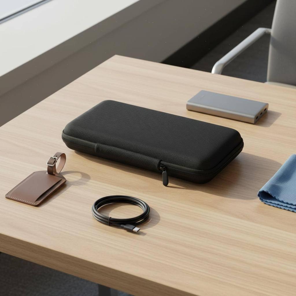 EVA Hard Shell Case Multi-Purpose Small Cable Storage Bag Zipper Closure