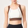 Autumn-Winter Colorblock Sports Bra: High-Intensity Support for Running & Yoga