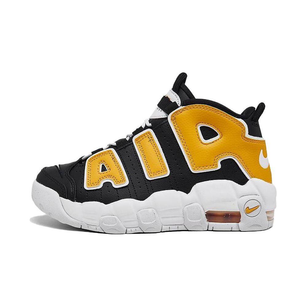 Nike Air More Uptempo PS Be True To Her School Kids Sneakers Black University-Gold White FN0261-001
