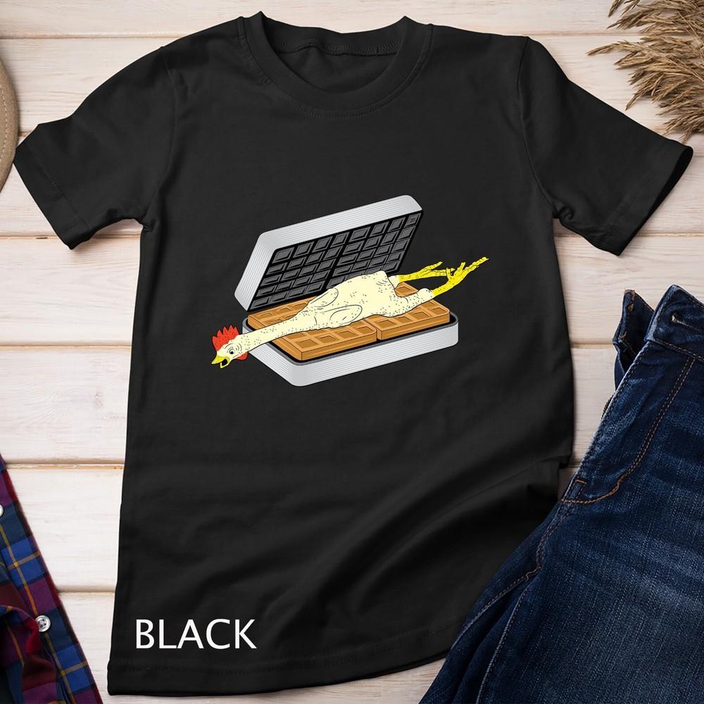

Funny Rubber Chicken and Waffles Comedy Unisex T-shirt 4XL