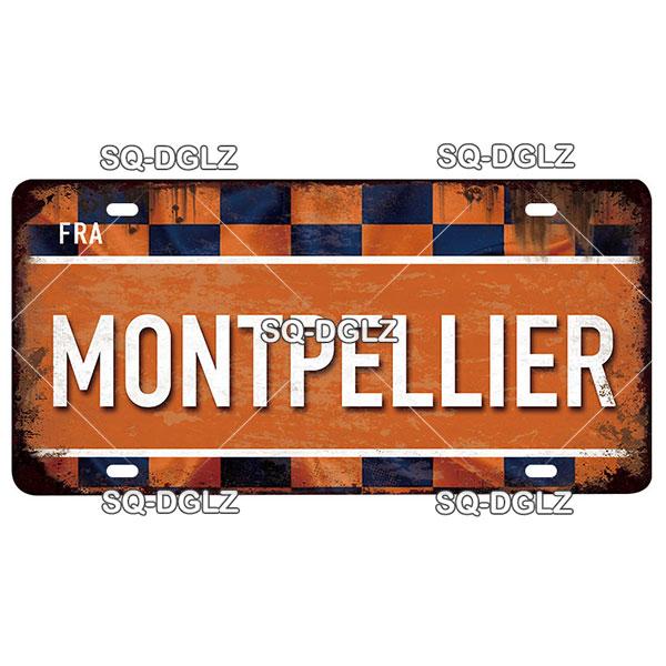 [SQ-DGLZ] Vintage France City Metal Sign Tin Sign Licenses Plate Decor Plaque Metal Vintage Bar Pub Club Home Wall Decoration