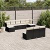 Vidaxl 10-Cz. Set da Giardino, Cuscini Rattan Nero Pe