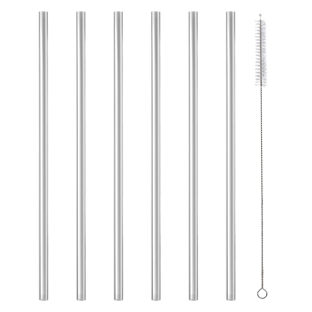 6pcs Replacement Straws Fit for Adventure Quencher 20 30 40 Oz Cup Straws with Cleaning Brush