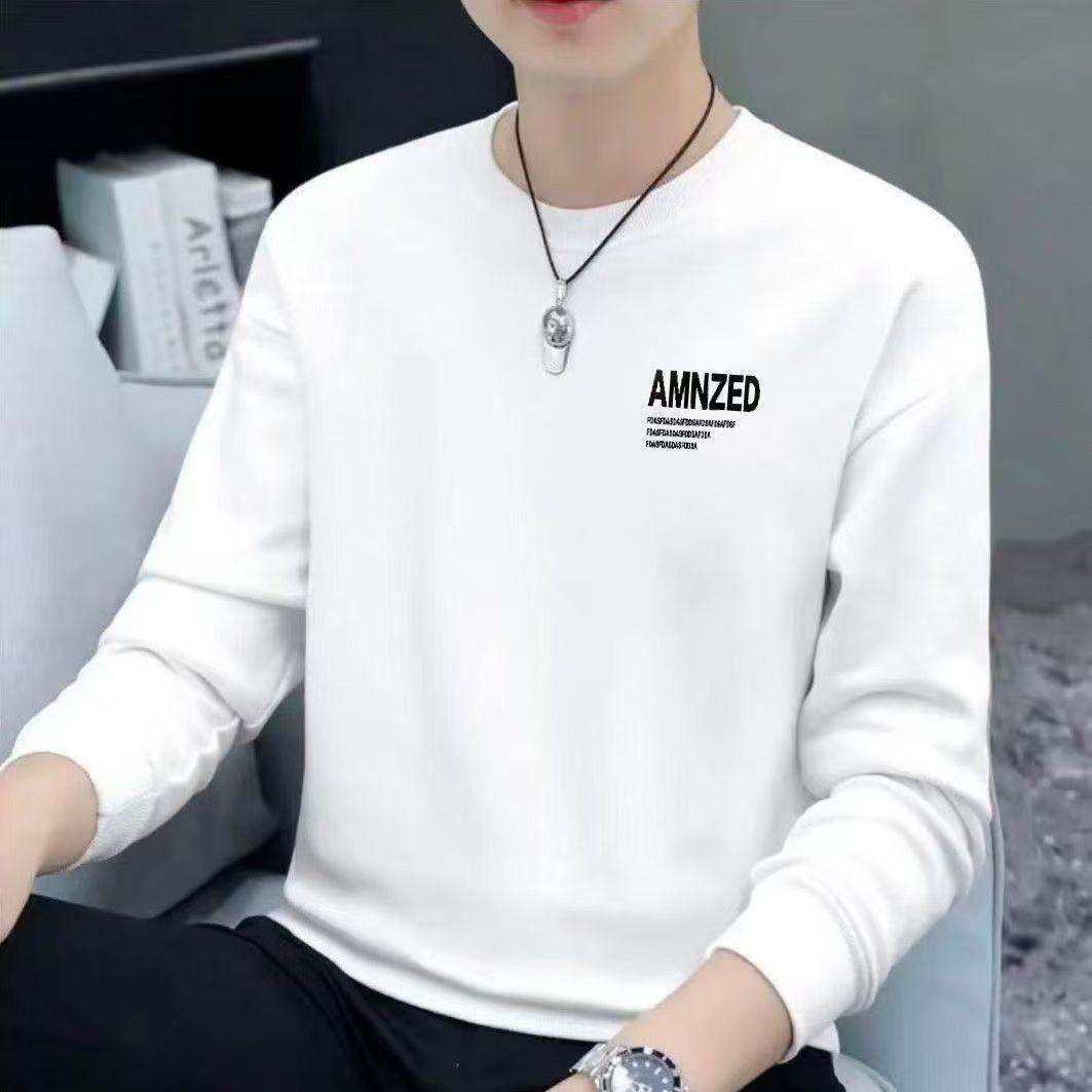 

Мужской свитшот свободного кроя с круглым вырезом - Плюшевый, с длинным рукавом, пуловер для осени/зимы, базовый слой. 4XL (170-190 kg)