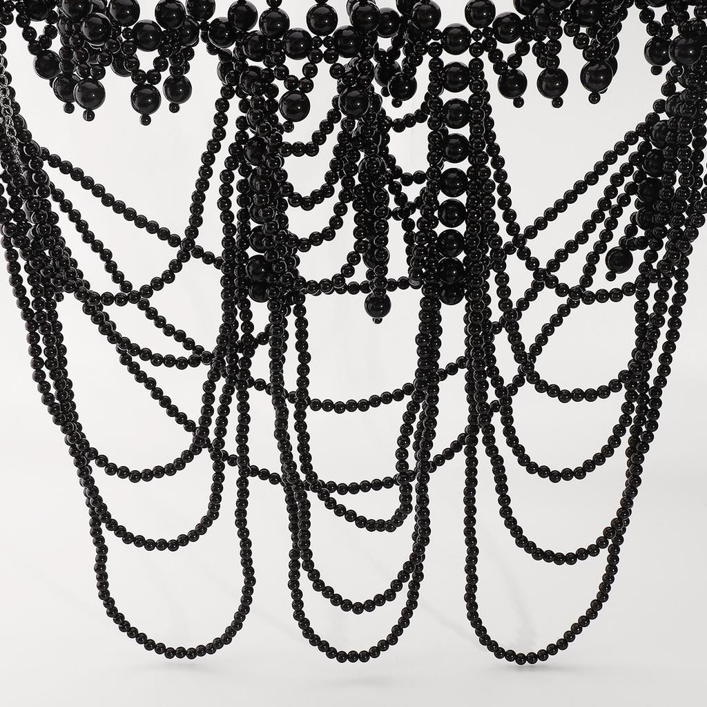 Fashion Tribal Style Hollow Woven Pearl Shawl Body Chain Retro Layered Exaggerated Sexy Body Chain All Match Women Jewelry