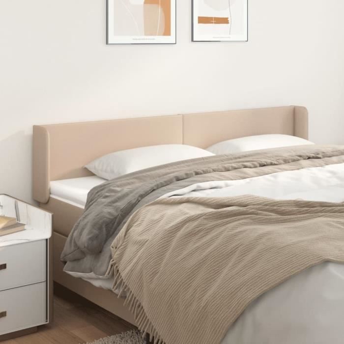 VidaXL Tête de lit avec oreilles Cappuccino 183x16x78-88 cm Similicuir3118595