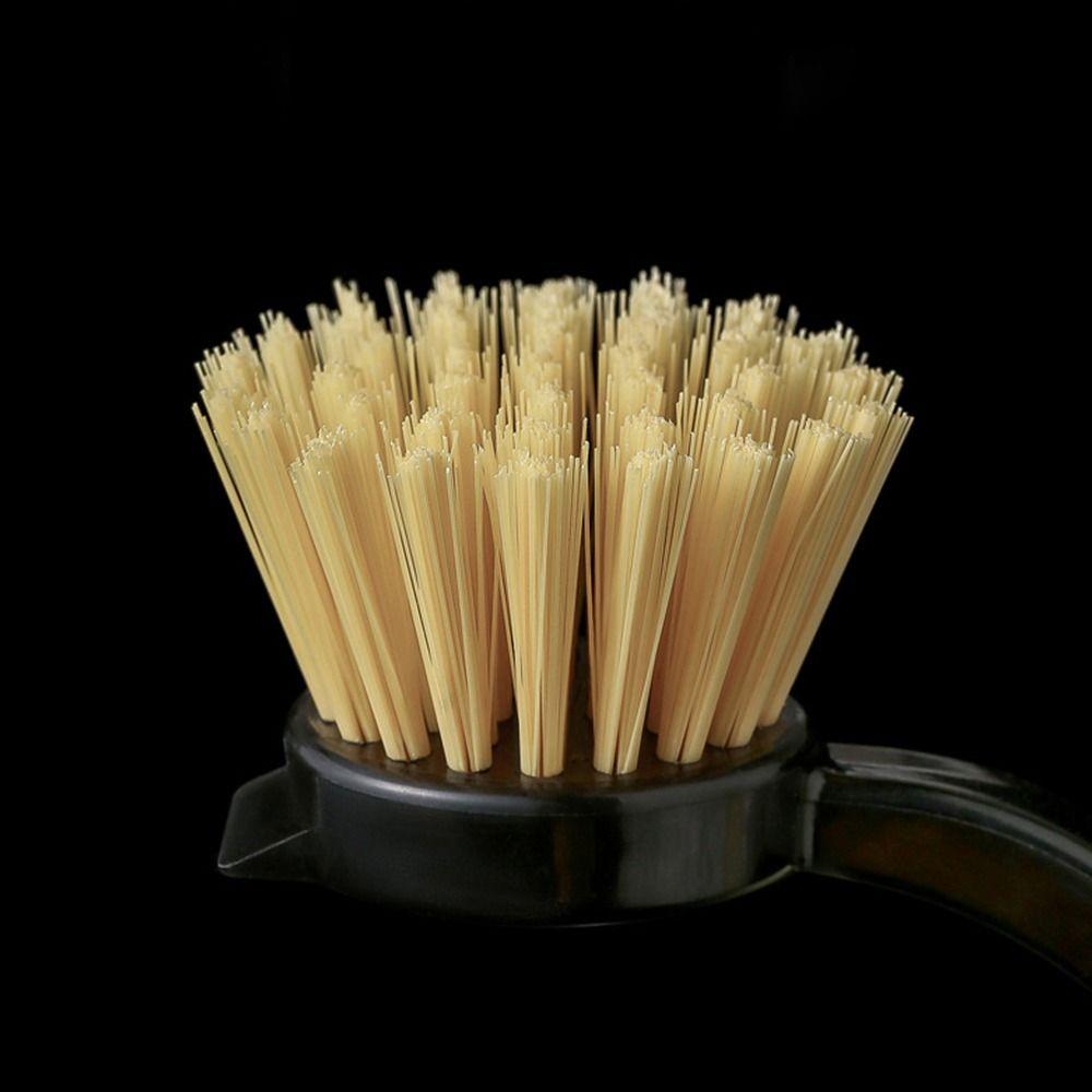 Black White Dishwashing Brush Oil Free Long Handle Cleaning Brush Durable Pot Brush Cleaning