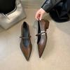 Fashion Spring Autumn Pointed Toe Women Pumps Fashion Shallow Low Heel Shoes Ladies Street Style Mary Jane Shoes