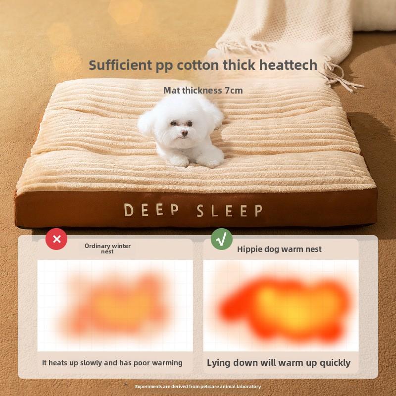Hundehütte Winter Warm Hundematte Schlafendes Hundebett Abnehmbares Katzennest Schlafmatte Winter Kleiner Hund Haustierbedarf
