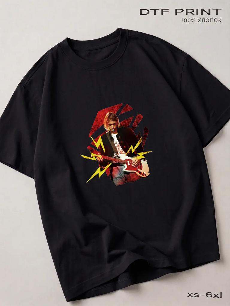 Black T-shirt Kurt Cobain Nirvana, Rock Back in