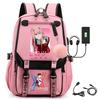 Large Capacity Schoolbag with Shoulder Strap; Student Three-piece Pencil Case Set