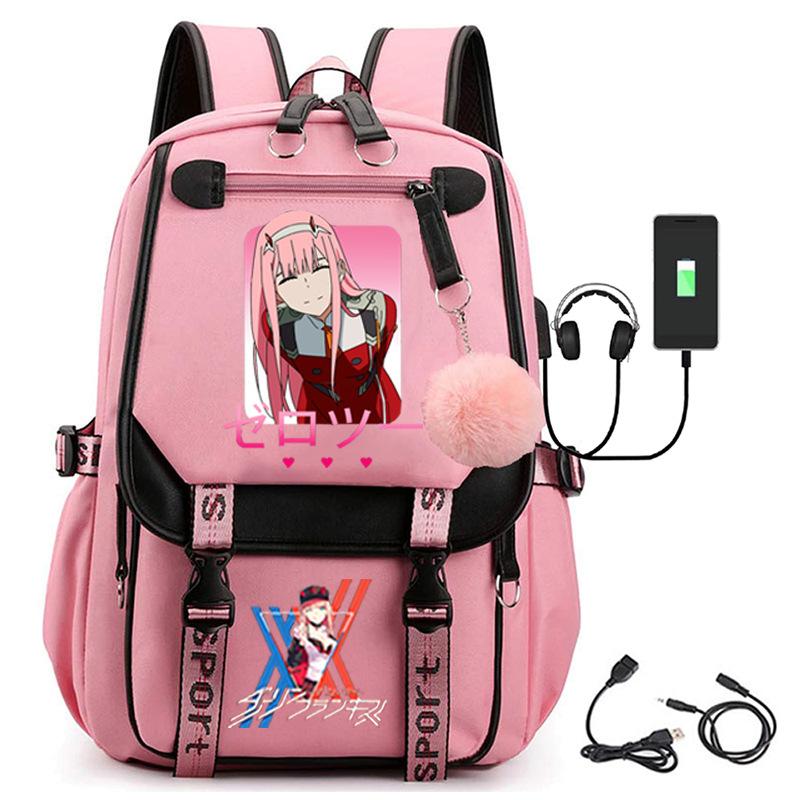 Large Capacity Schoolbag with Shoulder Strap; Student Three-piece Pencil Case Set