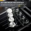 Reusable Design Ball Shaped Ice Mold Low Temperature Resistant Freezer Safe Spherical Ice Maker 4 Compartment Quick Release