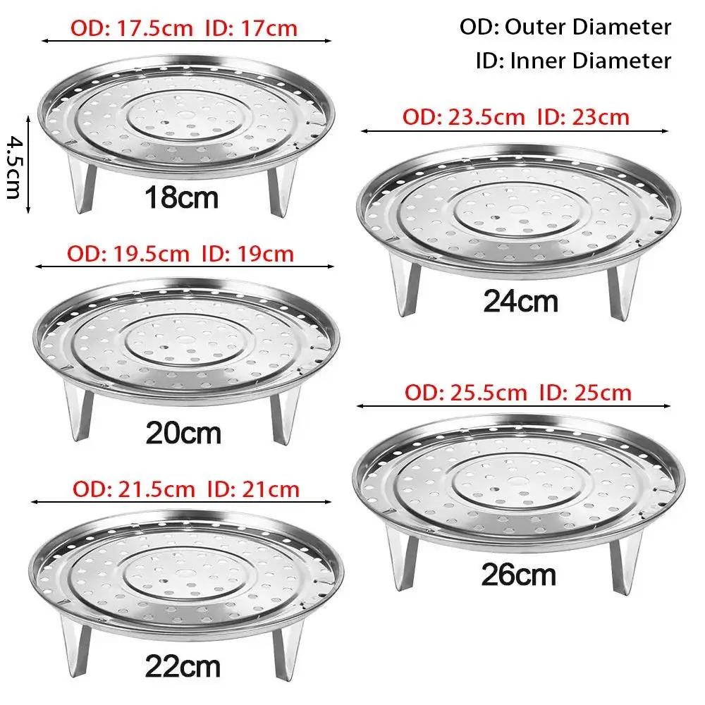 1 pièce Panier à vapeur Nouveau Support Panier à vapeur Acier inoxydable Outil de cuisine Plateau à vapeur Multi-taille Bol Pot Multifonction