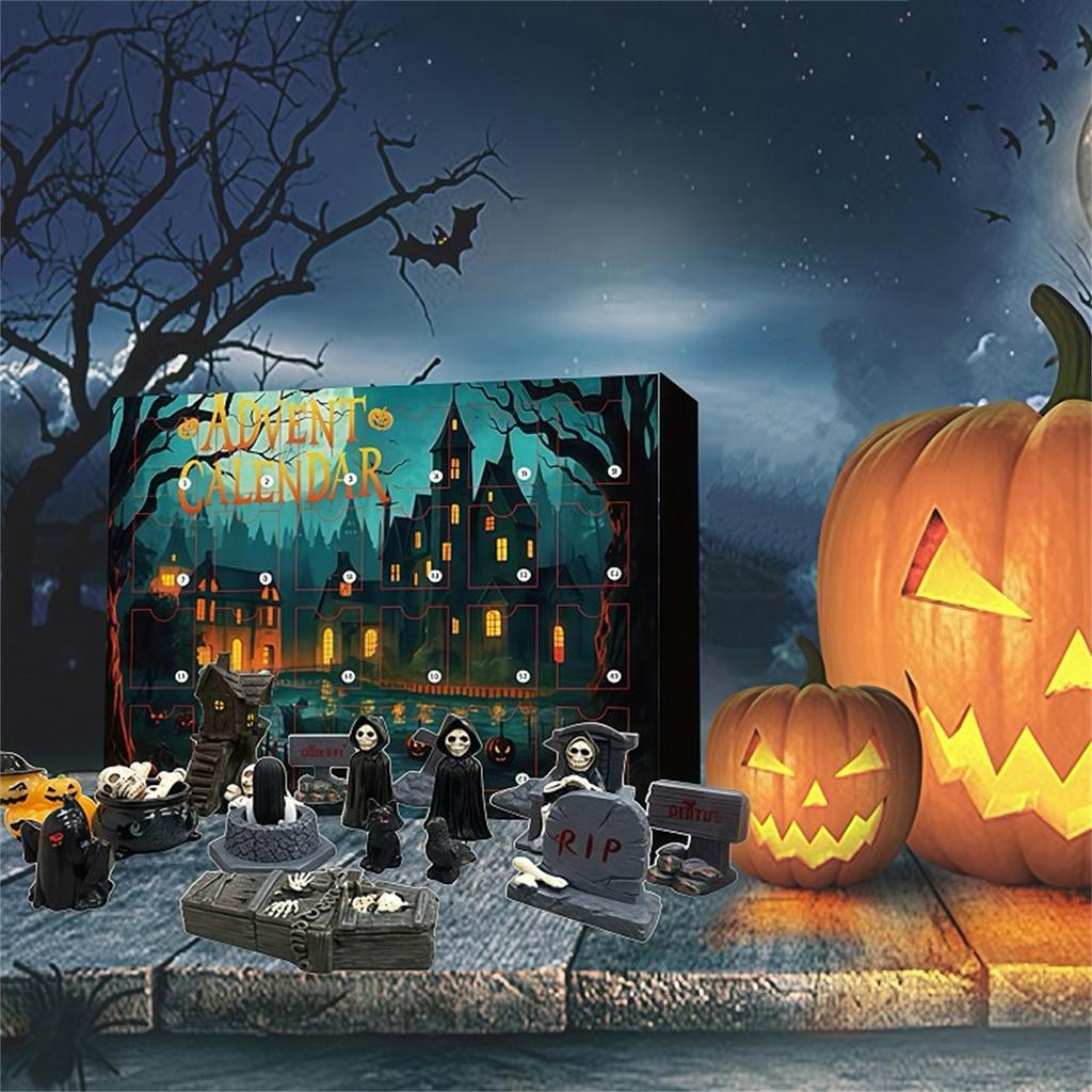 Halloween 3D Rășină Decorativ Numărătoare Inversă Blind-box 24 Piese