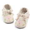 Baby Weiche Sohle Schuhe Gesticktes Schmetterlingsmuster Kleinkind Laufschuhe Rutschfeste Gummisohle Kleinkind Prinzessinnen Stil 12cm