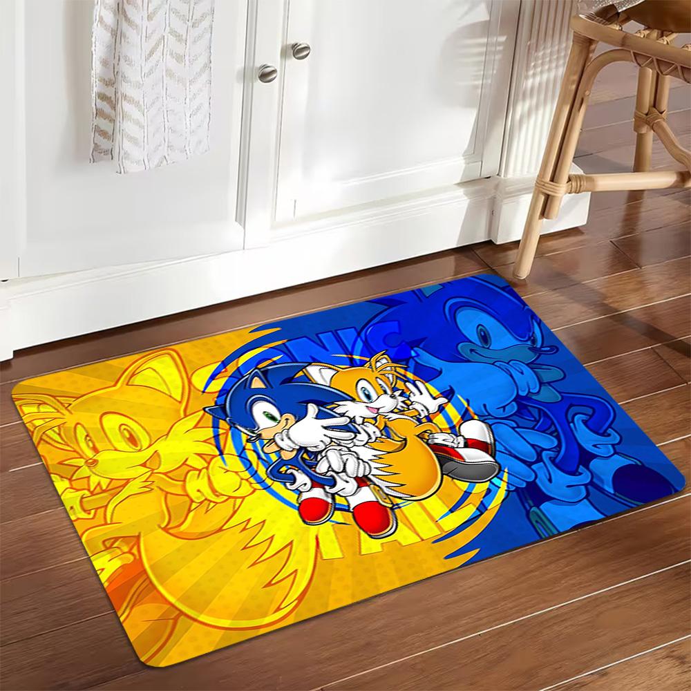 Sonic The Hedgehog Art Print Decoration,Carpet,Living Room,Bedroom, Non-slip,Square rug