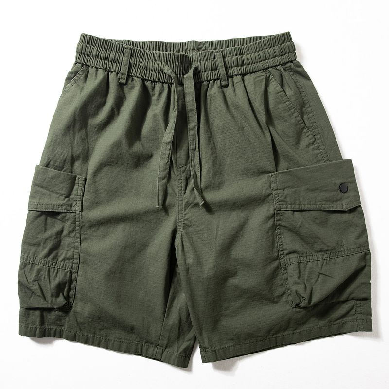 Cargo Shorts Men's Summer Fashion Brand Trendy Large Pocket All-Match Middle Pants Japan fashion Loose Straight Cotton Shorts Fashion
