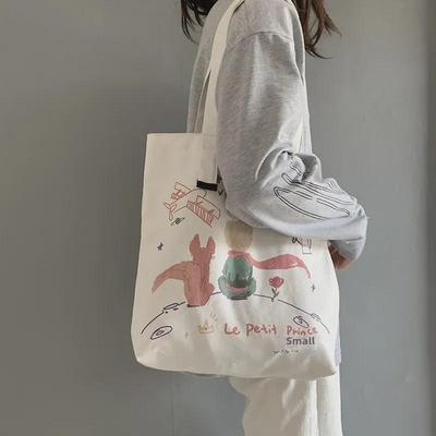 2024 Women's Cute Cartoon Large Capacity Canvas Shoulder Bag