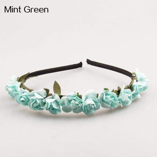 Rose Flower Headband Festival Wedding Garland Summer Beach Boho Floral Hairband