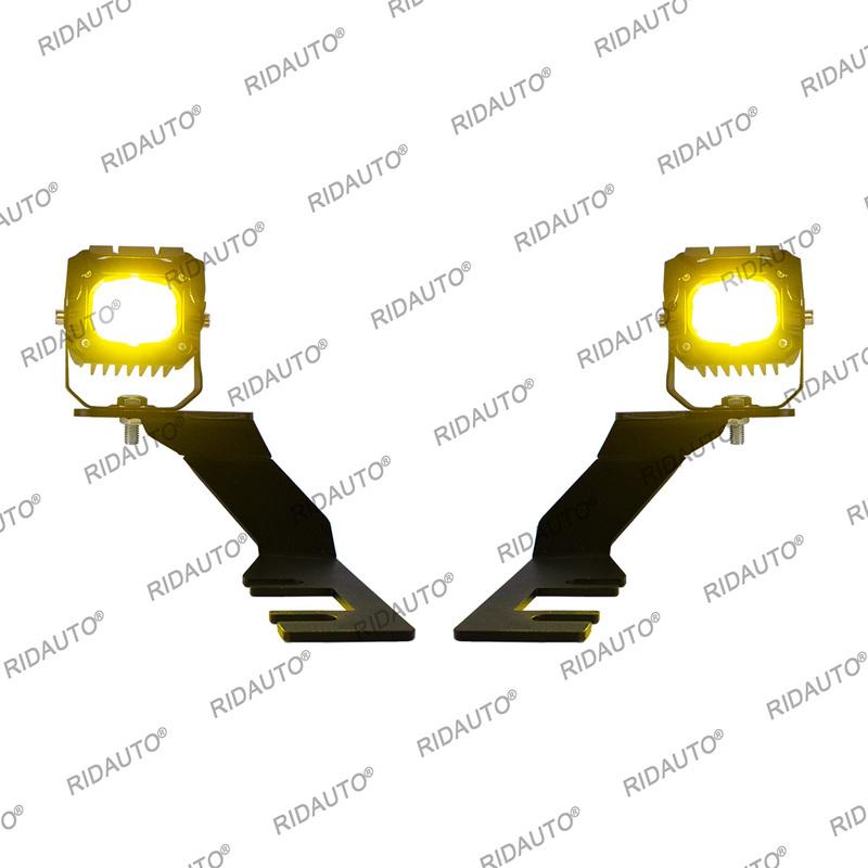 Hood LED Work Light LED Light Fog Light Kits Mount Holder For Ford Ranger T9 2023-2025+ LED Hood Hinge Ditch Light Mount Bracket