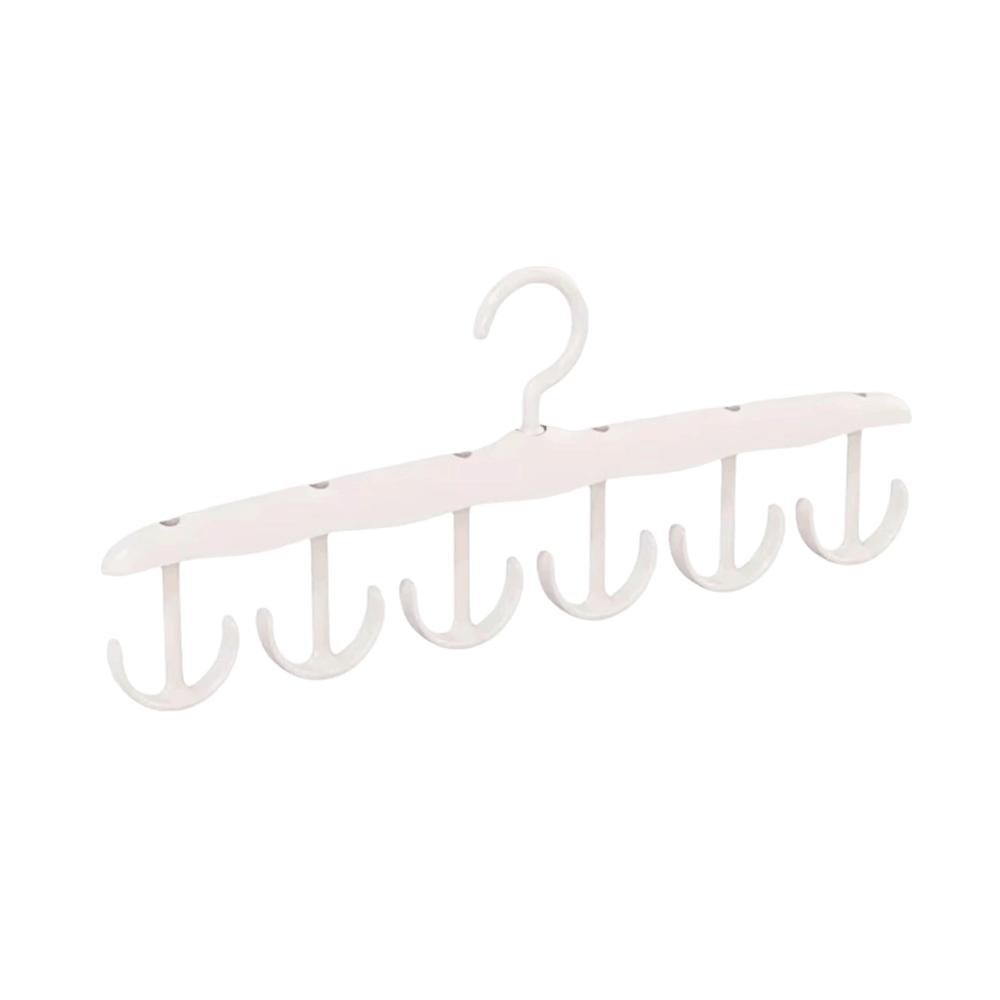 Wave Hook Multi-Functional Hanger Portable Closet Organizer Tie Rack Rotating Hanger Home белый