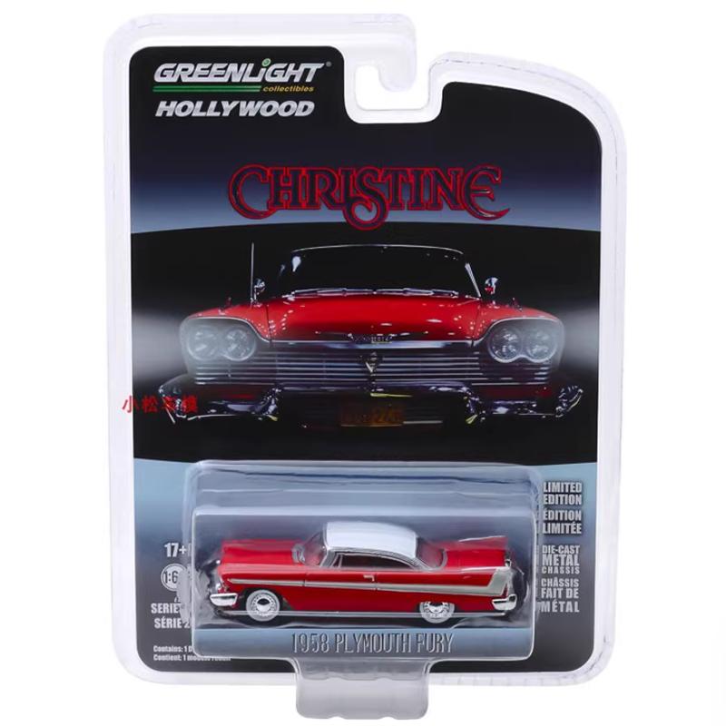 

Greenlight Diecast 1:64 Scale 1958 PLYMOUTH FURY Alloy Car Model Static Collection Decorated Holiday Gifts Toys