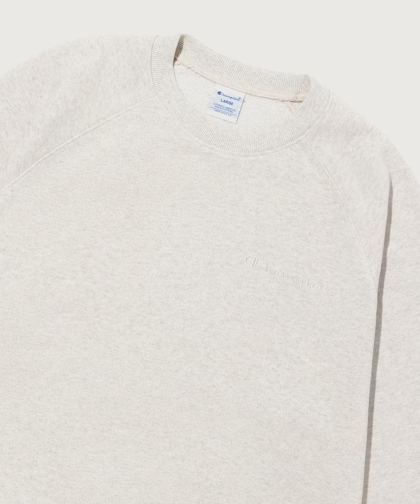 Champion Small Logo Loose Fit Sweatshirt Oatmeal