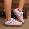 Women's Flat Bottom Sports Shoes  Mixed Colors Spring Autumn New Style Sneakers Casual Leisure Student Flats Rubber Sole