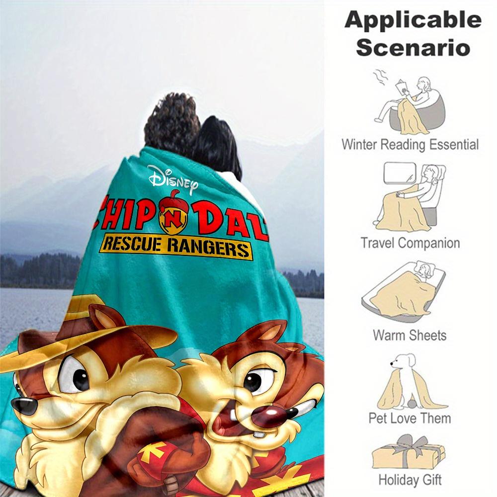 1pc, Rescue Chip 'n Dale Blanket Soft Warm Throw Blankets for Room Decor, Birthday Gift