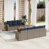 VidaXL Garden Lounge Set with Cushions 8 Pcs, Patio Sofas, Furniture Set, Outdoor Terrace Furniture, Grey 3256362