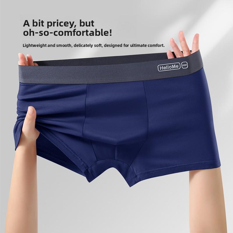 Large Size Men Spring and Summer Antibacterial Breathable Youth Flat Angle Underwear