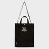 CANVAS LTE TOTE CROSS BAG - BLACK