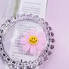 40mm Korean Style Smiley Face Chrysanthemum Acrylic Keychain Earrings for DIY Phone Accessories