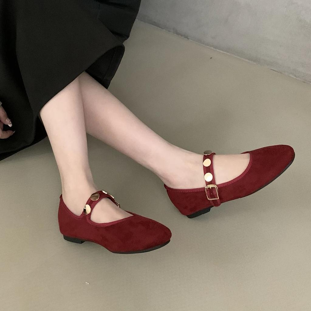 Fashion Bailamos Women Flat Bottom Ballet Shoes Female 2024 Band Retro Shallow Mouth Women's Shoes Mujer