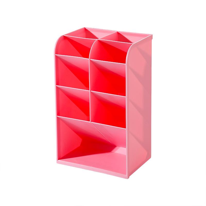 Transparent Slanted Pen & Makeup Brush Holder for Desk