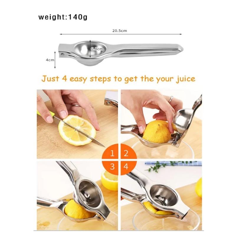 Espremedor de limão manual de aço inoxidável, espremedor de limão, espremedor de limão, espremedor de frutas cítricas, acessórios de cozinha