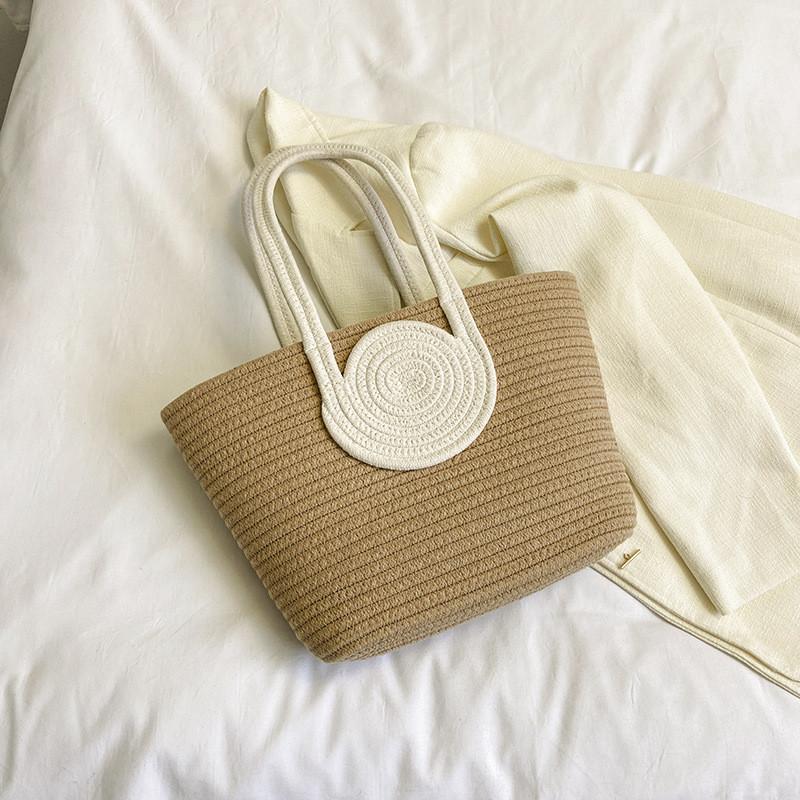 Stylish Large Capacity Woven Tote Bag For Women Perfect For Summer Casual Outings