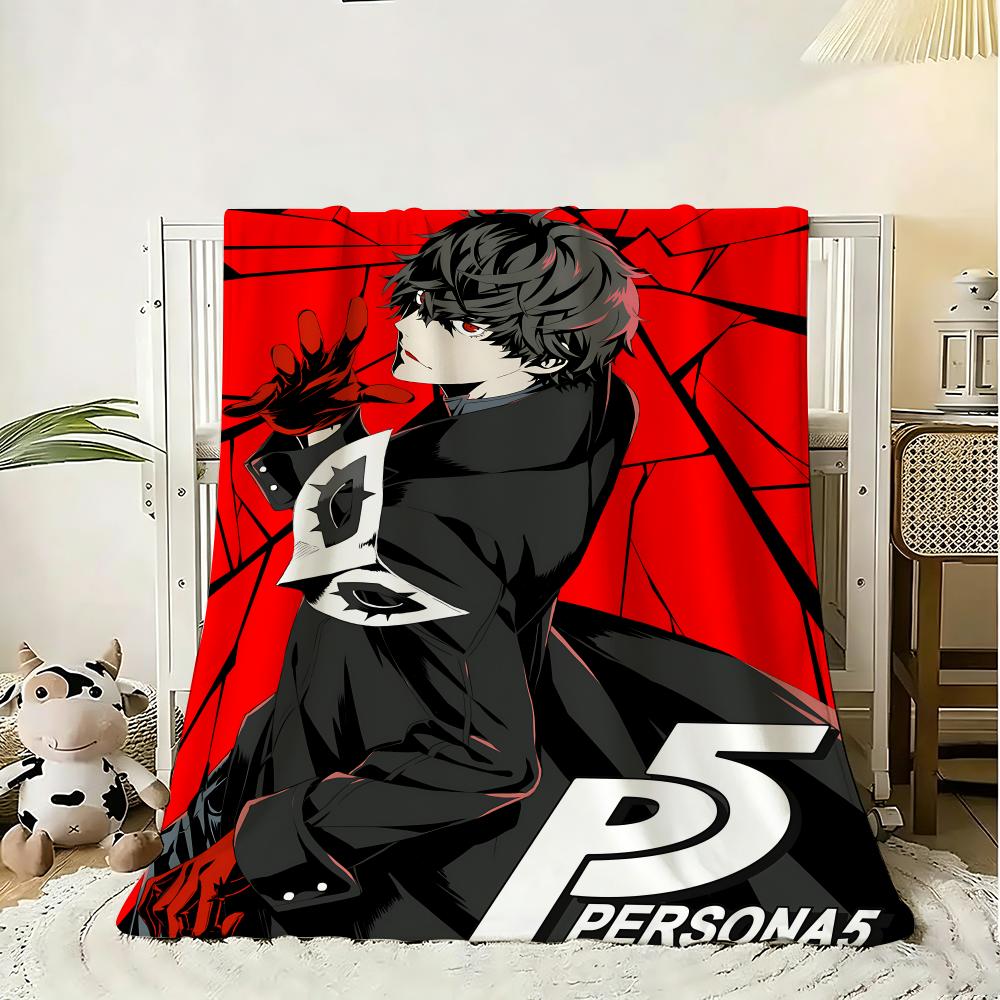 Classic Anime Persona 5 Throw 240g Flannel Blanket Lightweight Soft Skin-friendly Summer Thin Throw Blanket