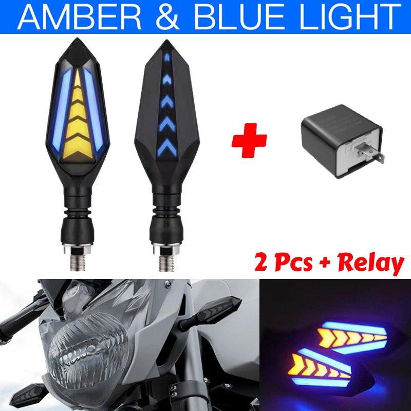 Double Side Flowing Turn Signal Lights Built-in Relay Sequential Flashing Blinker Lamp 12V Motorcycle LED Turn Signal Light