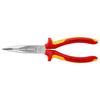 KNIPEX Halbrundzange - VDE - 40° abgewinkelte Backe - Geriffelte Schneiden - Vanadiumstahl - Orange