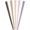 Sunlife Chopsticks, Dishwasher Safe, Non-Slip, Antibacterial, 23cm, Set of 5, For Commercial Use or Guests, Pointed, Colorful, Hexagonal, Made in Japa