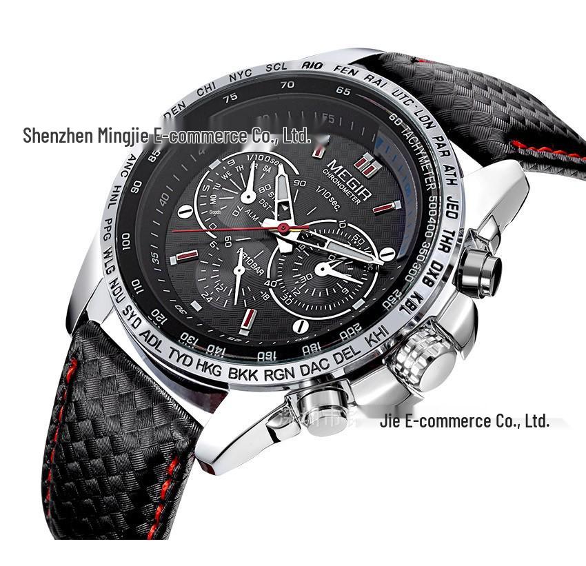 MEGIR Men's Luminous Sports Casual Watch with Decorative Subdials