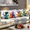 4 Pillow Covers Home Decor Bedding Accessories Cute Cat Theme Cushion Covers