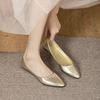 Woman Flats Pointed Toe Moccasins Shoes for Women Silver Slip-on Beau Today Lastest Casual Chic Point Offer Cheap Clearance Shoe
