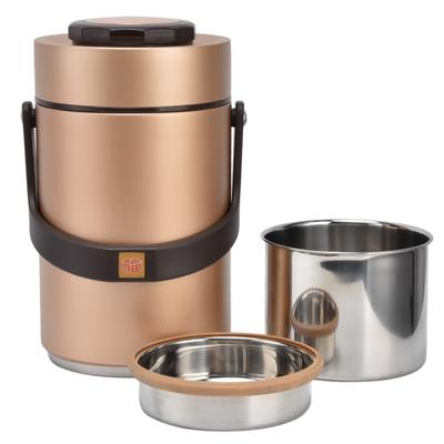 Isolierte Lunchbehälter 304 Edelstahlmaterial Doppelvakuum-Innenraum 2300ml Fassungsvermögen 3