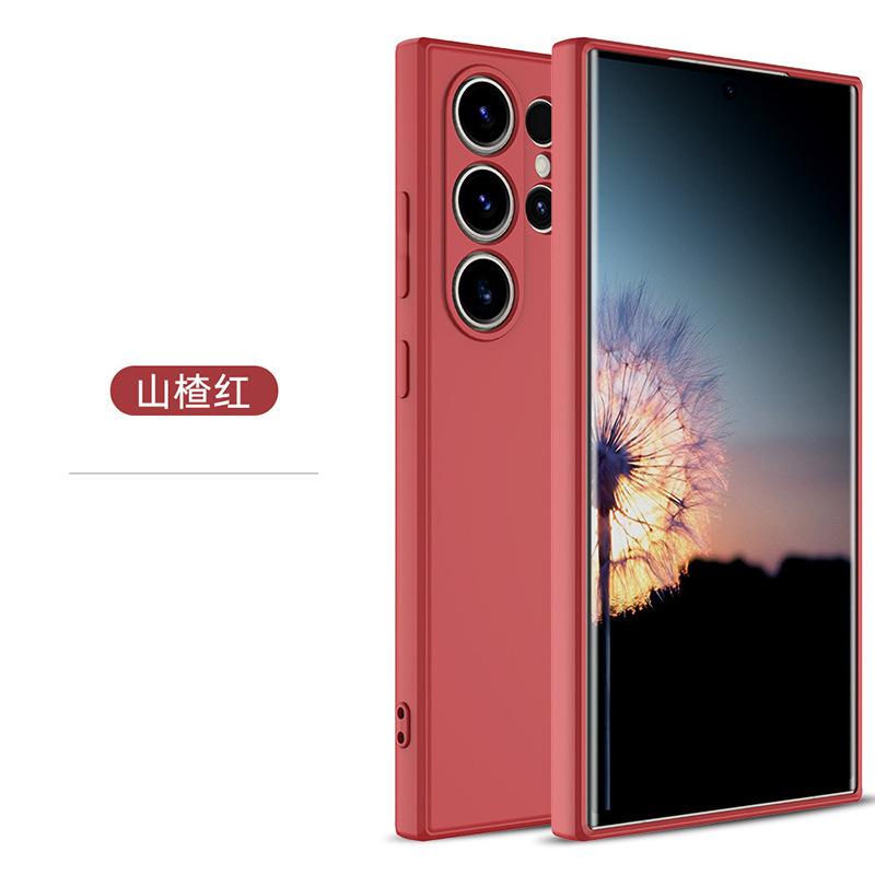 Applicable to Samsung S25Ultra mobile phone case ultra-thin matte skin feeling liquid tpu soft Note20 all-inclusive S24plus