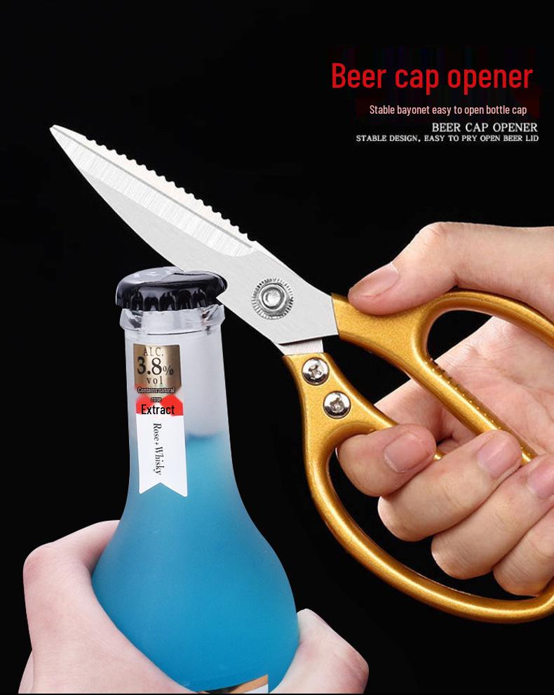 Stainless Steel Multifunctional Kitchen and Barbecue Scissors