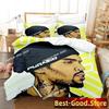 3D Print Chris Brown Bedding Set Boys Girls Twin Queen King Size Duvet Cover Pillowcase Bed Boys Adult Home Textileextile